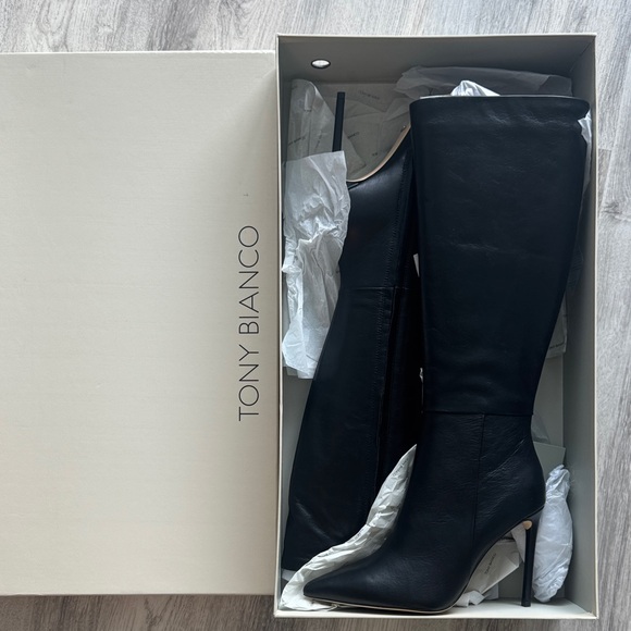 NWT Tony Bianco Apollo Black Venice Heeled Boot size 7 - Picture 4 of 16